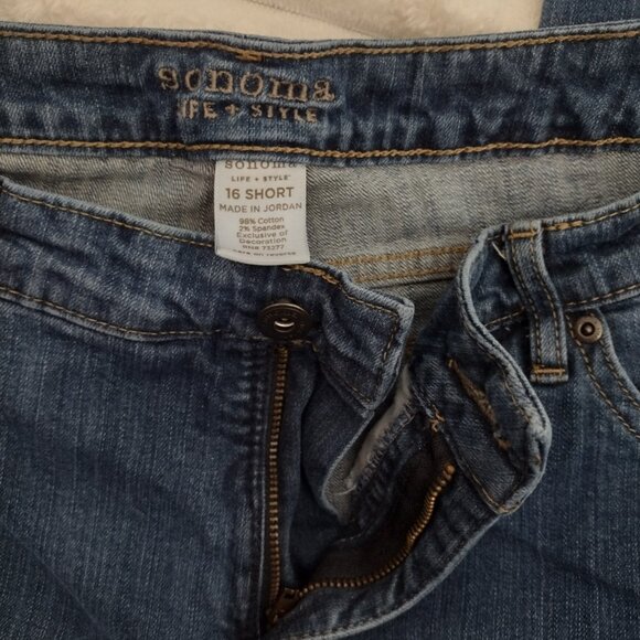 Sonoma Life + Style Women’s 16 Short Bootcut Jeans Medium Wash Stretch Denim - Picture 10 of 12